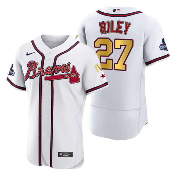 Men's Atlanta Braves #27 Austin Riley  Baseball Jersey