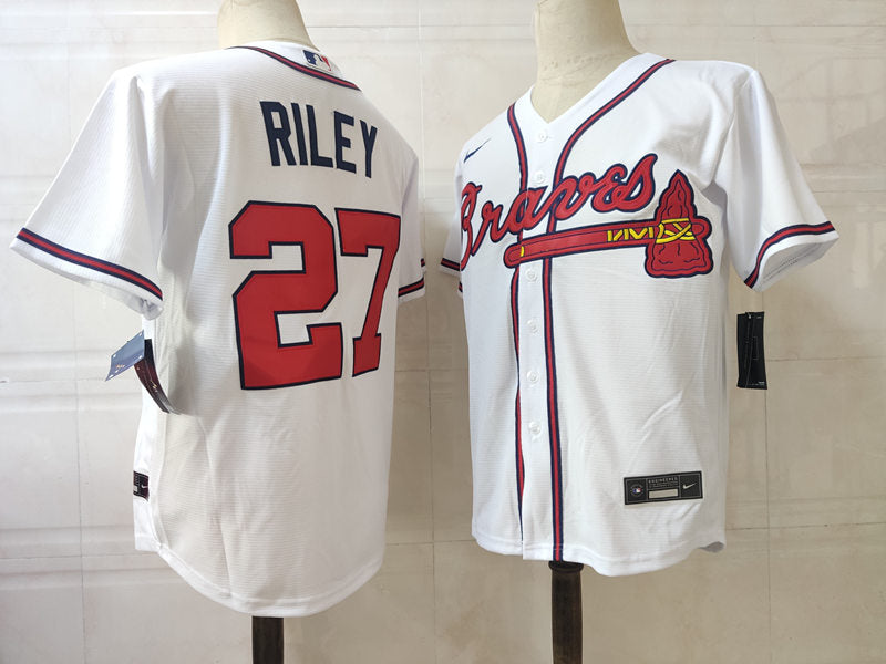 Men's Atlanta Braves #27 Austin Riley  Baseball Jersey