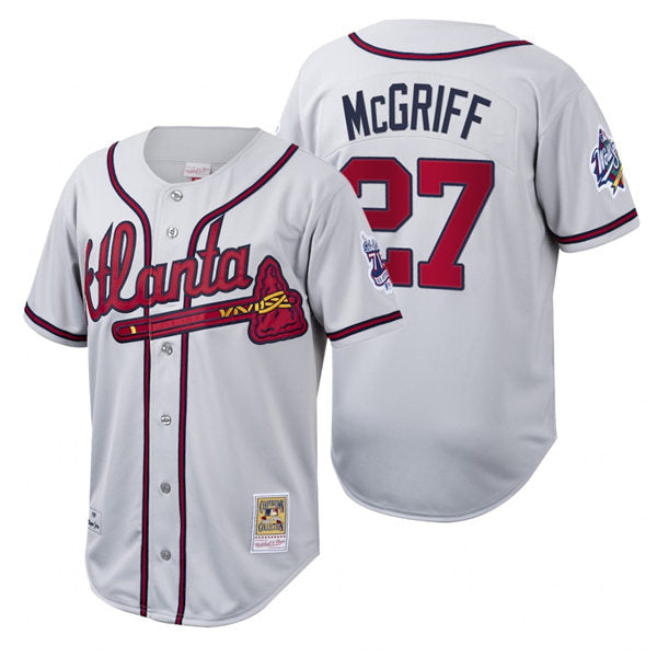 Men's Atlanta Braves #27 Fred McGriff Baseball Jersey