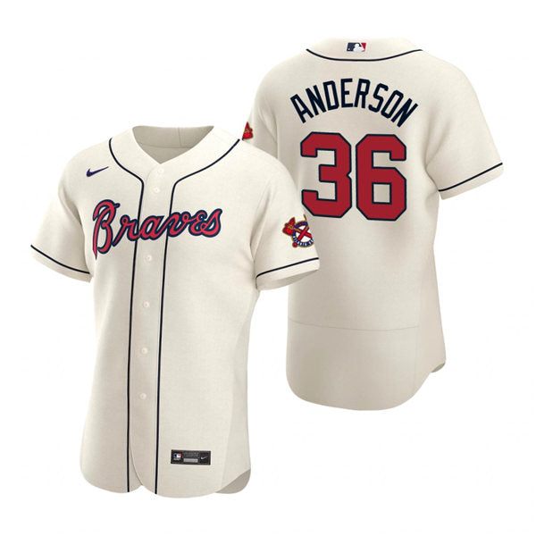 Men's Atlanta Braves #36 Ian Anderson Baseball Jersey