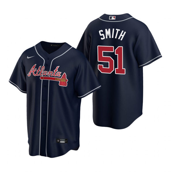 Men's Atlanta Braves #51 Will Smith Baseball Jersey