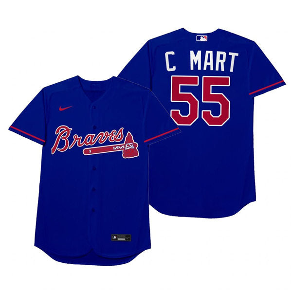 Men's Atlanta Braves #55 Chris Martin Baseball Jersey