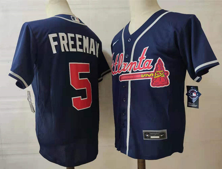 Men's Atlanta Braves #5 Freddie Freeman The Sideline Baseball Jersey