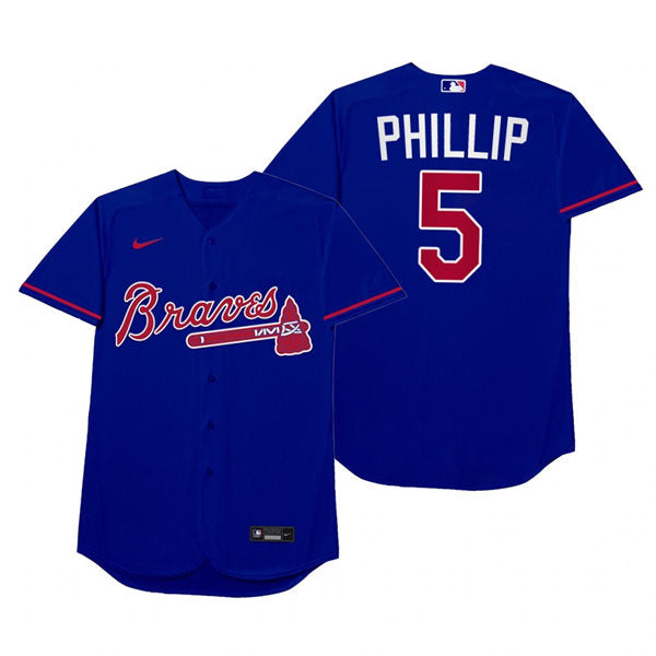 Men's Atlanta Braves #5 Beau Philip Baseball Jersey