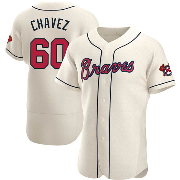 Men's Atlanta Braves #60 Jesse Chavez Baseball Jersey