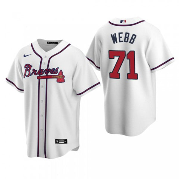 Men's Atlanta Braves #71 Jacob Webb Baseball Jersey