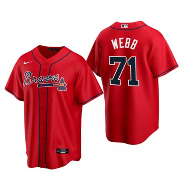 Men's Atlanta Braves #71 Jacob Webb Baseball Jersey