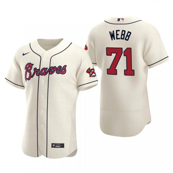 Men's Atlanta Braves #71 Jacob Webb Baseball Jersey