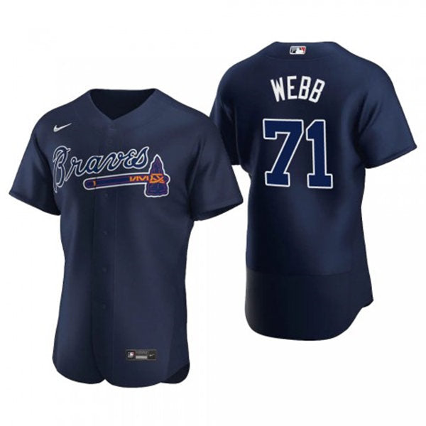 Men's Atlanta Braves #71 Jacob Webb Baseball Jersey