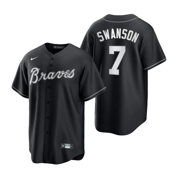 Men's Atlanta Braves #7 Dansby Swanson Baseball Jersey