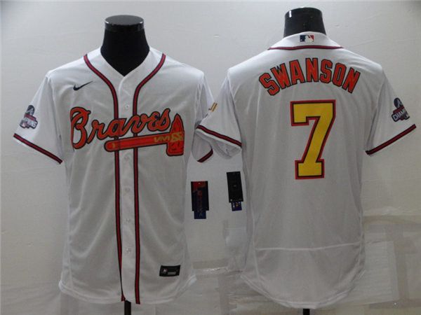 Men's Atlanta Braves #7 Dansby Swanson Baseball Jersey