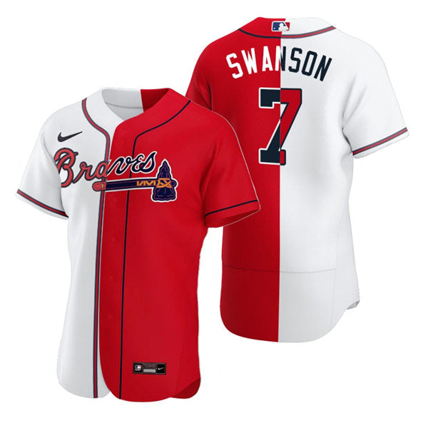 Men's Atlanta Braves #7 Dansby Swanson Baseball Jersey