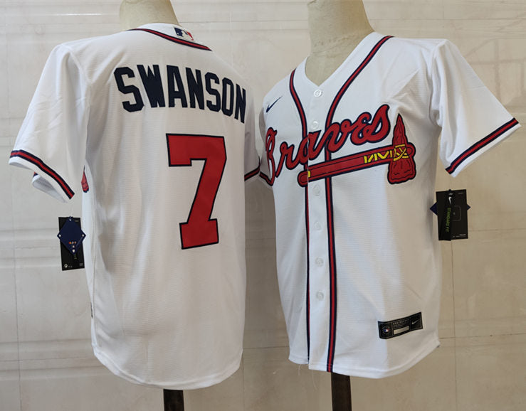 Men's Atlanta Braves #7 Dansby Swanson Baseball Jersey