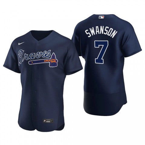 Men's Atlanta Braves #7 Dansby Swanson Baseball Jersey