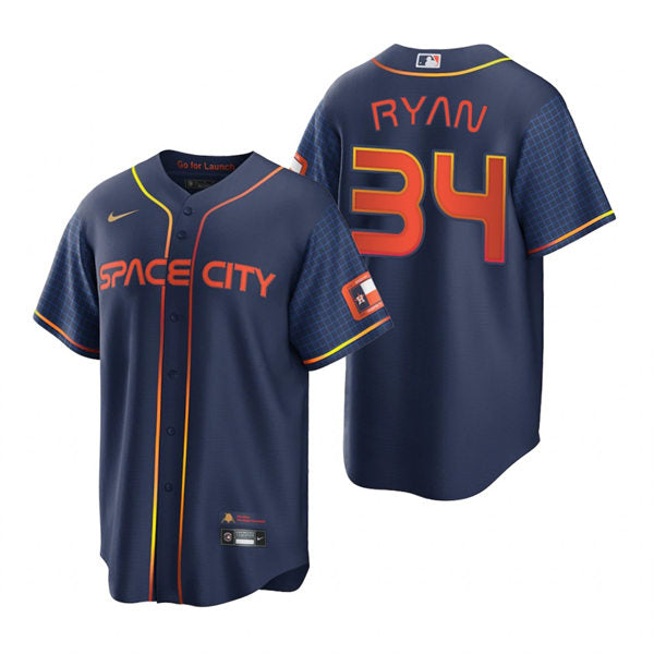 Men's Houston Astros #34 Nolan Ryan Baseball Jersey