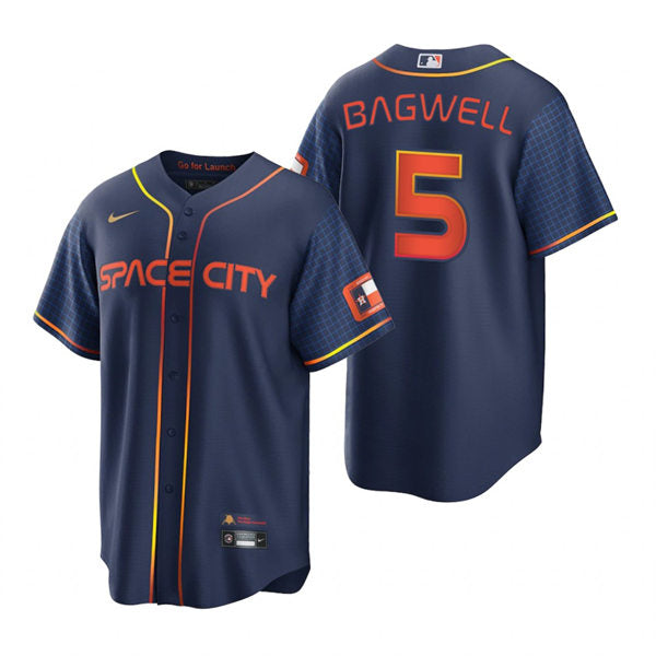 Men's Houston Astros #5 Jeff Bagwell Baseball Jersey