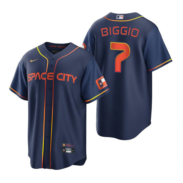 Men's Houston Astros #7 Craig Biggio Baseball Jersey