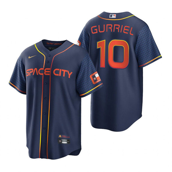 Men's Houston Astros #10 Yuli Gurriel Baseball Jersey