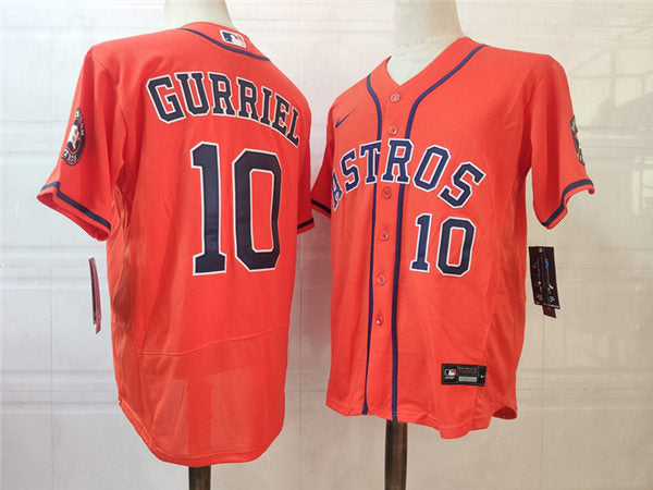 Men's Houston Astros #10 Yuli Gurriel Baseball Jersey