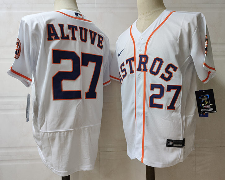 Men's Houston Astros #27 Jose Altuve Baseball Jersey