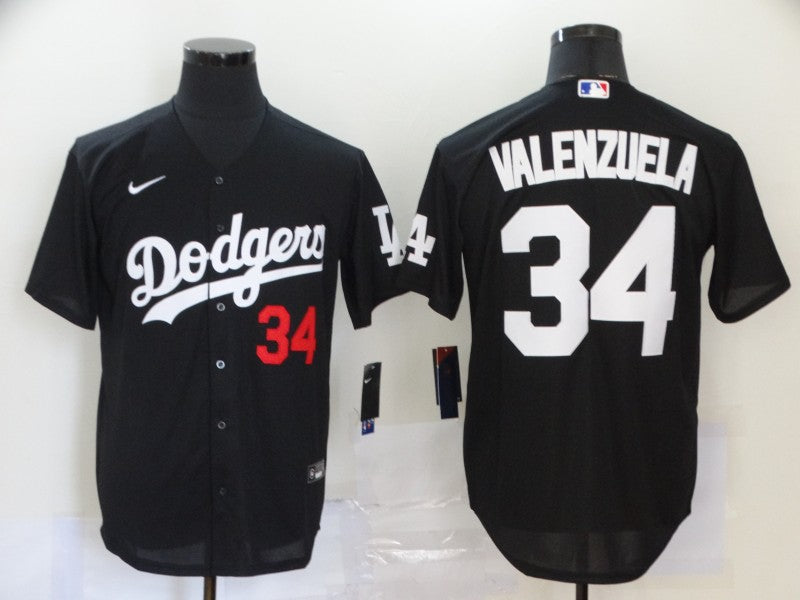 Men's Los Angeles Dodgers #34 Fernando Valenzuela Baseball Jersey