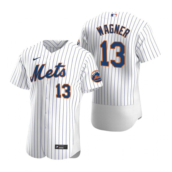 Mens New York Mets Retired Player #13 Billy Wagner Baseball Jersey
