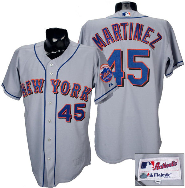 Mens New York Mets Retired Player #45 Pedro Martinez Baseball Jersey