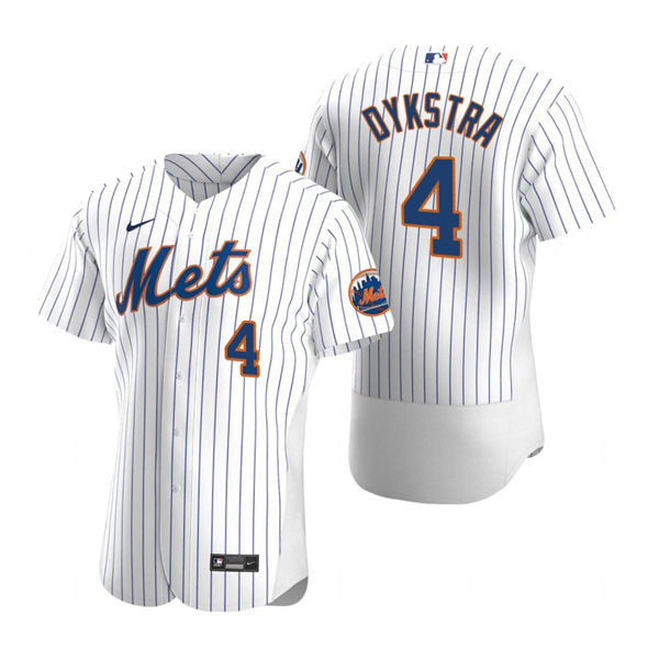 Mens New York Mets Retired Player #4 Lenny Dykstra Baseball Jersey