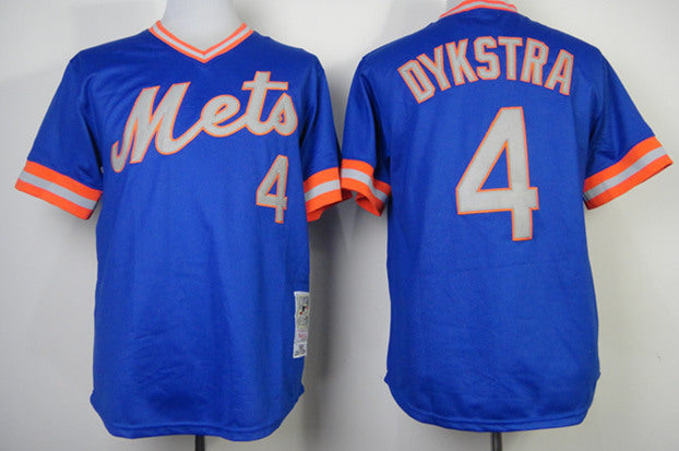 Mens New York Mets Retired Player #4 Lenny Dykstra Baseball Jersey