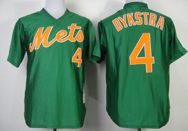 Mens New York Mets Retired Player #4 Lenny Dykstra Baseball Jersey