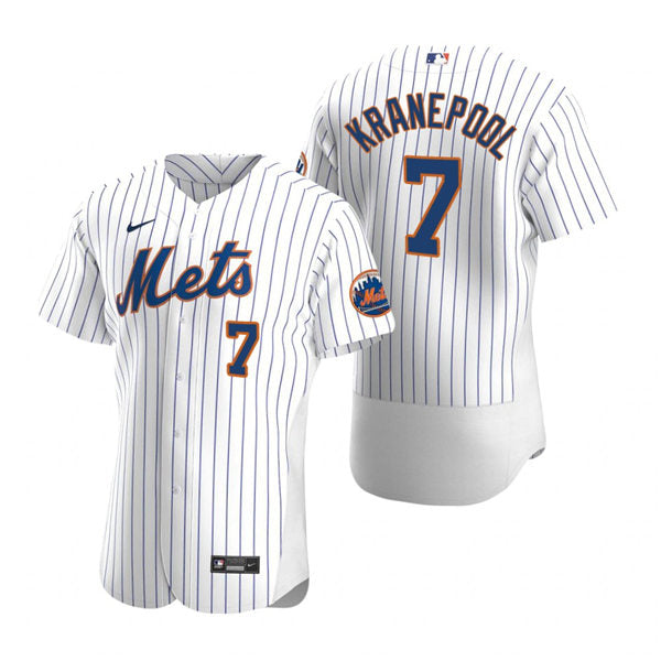 Mens New York Mets Retired Player #7 Ed Kranepool Baseball Jersey