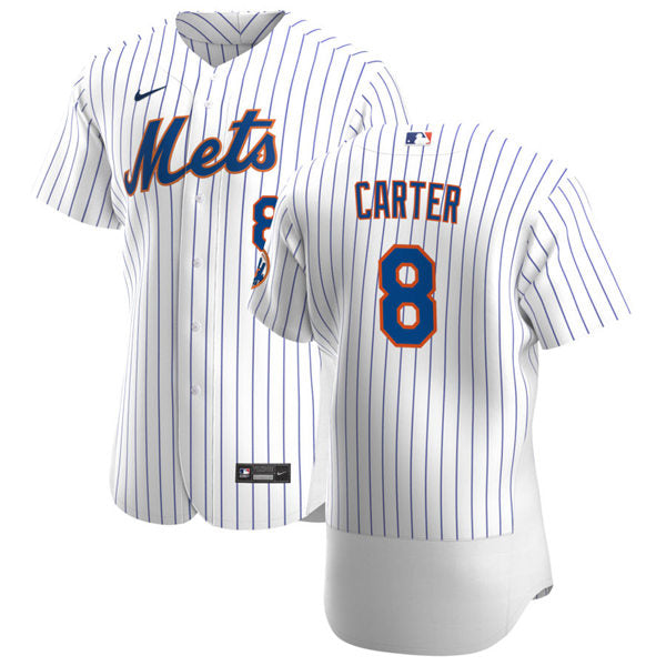 Mens New York Mets Retired Player #8 Gary Carter Baseball Jersey