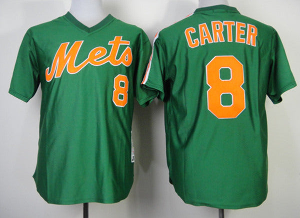 Mens New York Mets Retired Player #8 Gary Carter Baseball Jersey