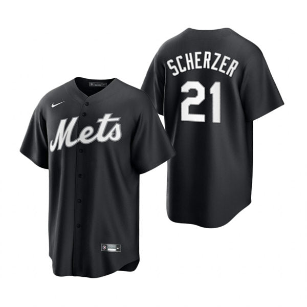 Mens New York Mets #21 Max Scherzer Baseball Jersey