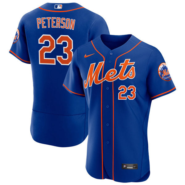 Mens New York Mets #23 David Peterson Baseball Jersey