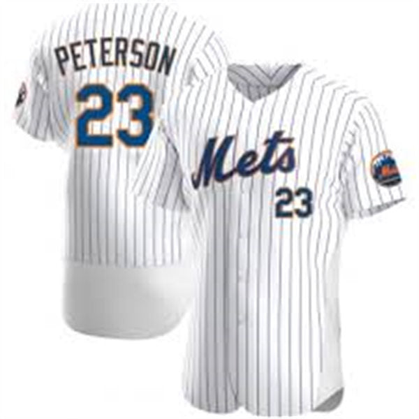 Mens New York Mets #23 David Peterson Baseball Jersey