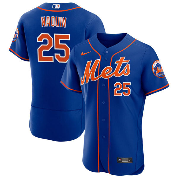 Mens New York Mets #25 Tyler Naquin Baseball Jersey