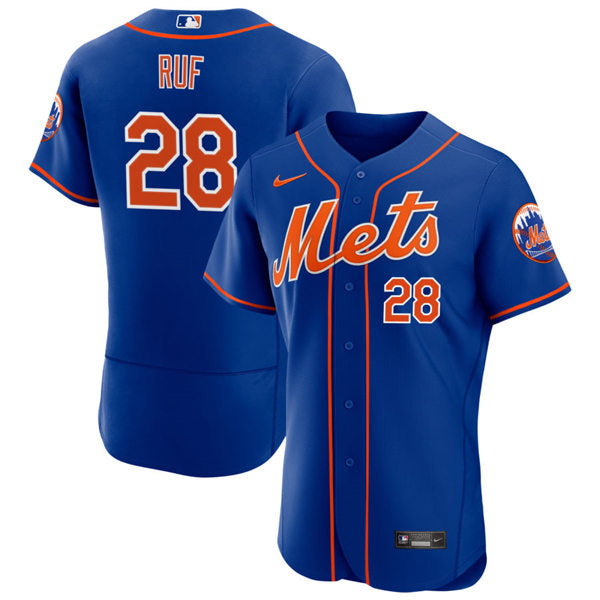 Mens New York Mets #28 Darin Ruf Baseball Jersey