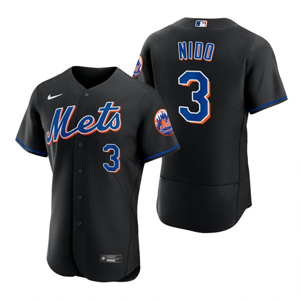 Mens New York Mets #3 Tomas Nido Baseball Jersey