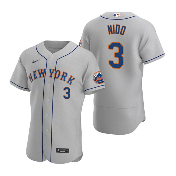 Mens New York Mets #3 Tomas Nido Baseball Jersey