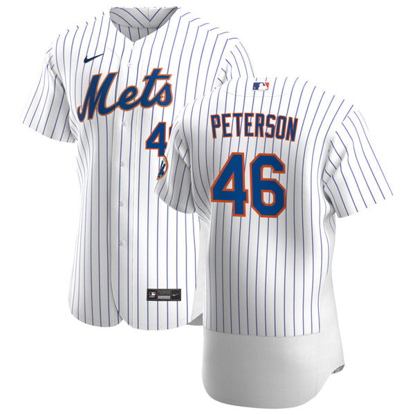 Mens New York Mets #46 David Peterson Baseball Jersey