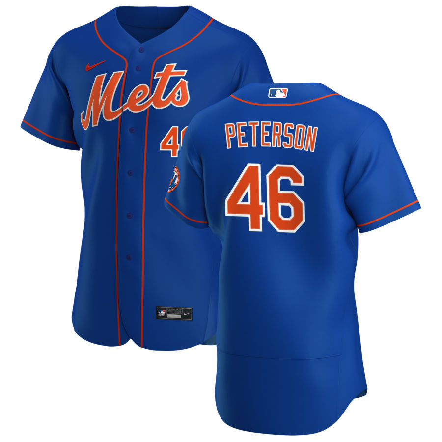 Mens New York Mets #46 David Peterson Baseball Jersey