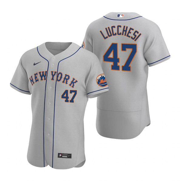 Mens New York Mets #47 Joey Lucchesi Baseball Jersey