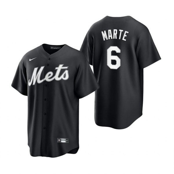 Men's New York Mets #6 Starling Marte Baseball Jersey