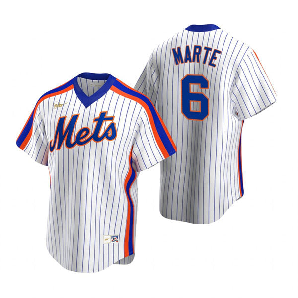 Men's New York Mets #6 Starling Marte Baseball Jersey