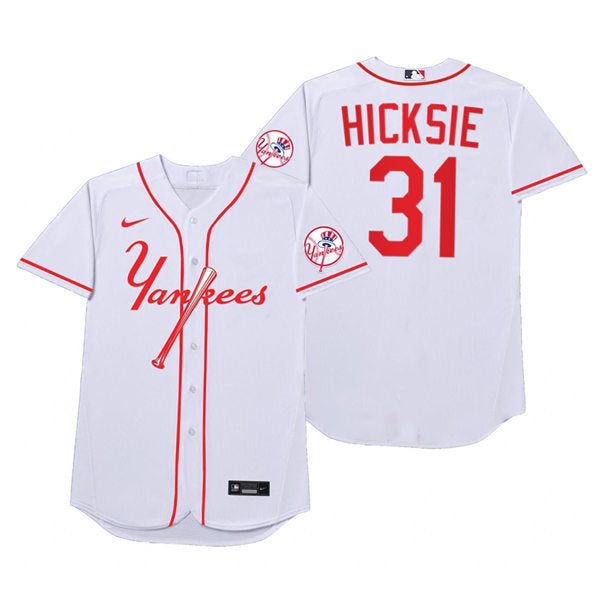 Men's New York Yankees #31 Aaron Hicks Baseball Jersey