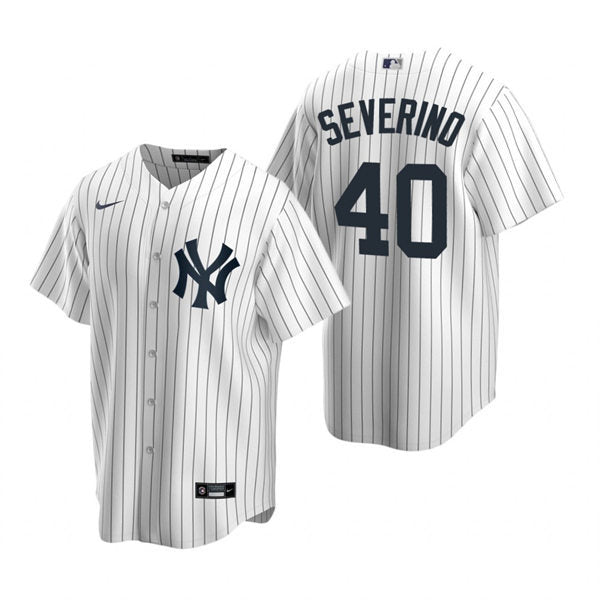 Men's New York Yankees #40 Luis Severino Baseball Jersey