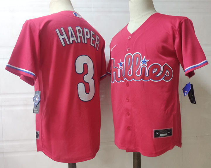 Men's Philadelphia Phillies #3 Bryce Harper Baseball Jersey