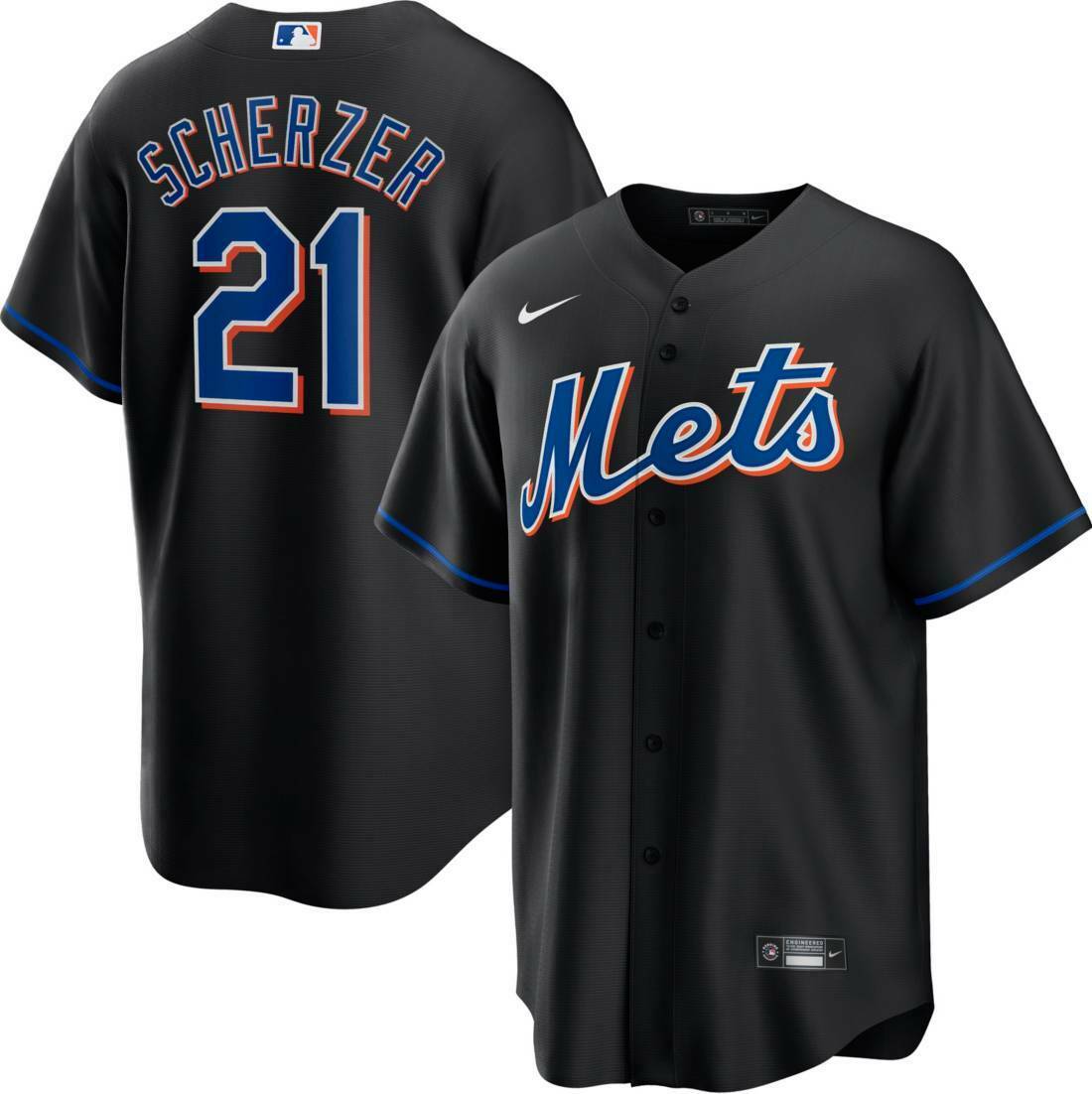 Mens New York Mets #21 Max Scherzer Baseball Jersey