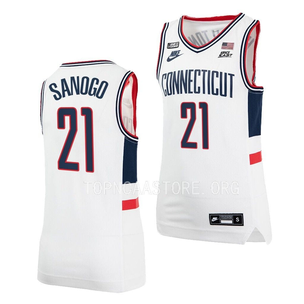 Men's #21 Adama Sanogo UConn Huskies College Basketball Jersey